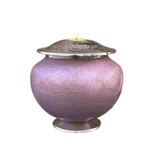 Urna de cremación de vela para cenizas humanas-Urna de vela púrpura grande-Urna decorativa para exhibición de cenizas en casa-Hermosa moderna - Product Image 1