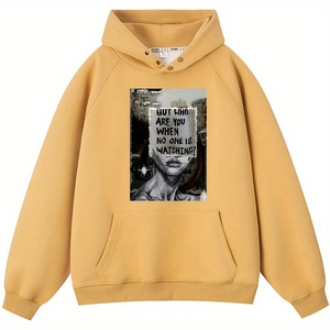 Otoño Invierno mujer manga larga cálida cremallera pulóver sudadera con insignia frontal sólida 100% algodón suelto con capucha prendas de vestir exteriores - Product Image 2