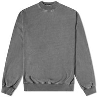 Sudadera Personalizada de Felpa Francesa de 500 g/m², Cuello Redondo, Color Negro Lavado, Diseño Vintage, Estampado 3D, Bordado, Impermeable, para Otoño