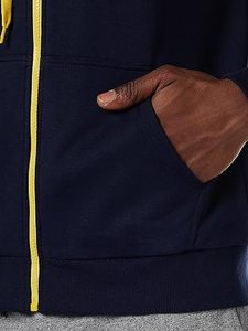 Sweat à capuche zippé unisexe en polyester/coton, haute qualité, couleur personnalisée, logo, respirant, coupe-vent pour hommes - Product Image 6