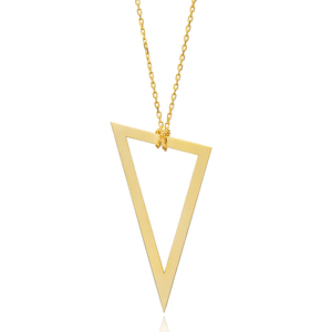 Triangle Creux Design Charme Collier Argent Plaine Pendentif En Gros Turc 925 Bijoux En Argent Sterling - Product Image 3