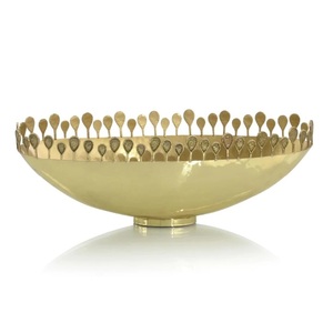 Cuenco de diseño en relieve, Frutero de lujo, catering para Hotel, cuenco mezclador para servir, decoración de catering de fiesta de alta calidad sostenible - Product Image 1