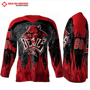 Maillot de Hockey sur glace à manches longues, Logo personnalisé, de haute qualité, pour sport d'équipe, avec impression par Sublimation, pièces - Product Image 5