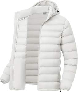 Chaquetas Alternativas de Plumón para Hombre, Ligeras, Resistentes al Agua, Abrigo Acolchado Aislante de Invierno con Capucha Desmontable. - Product Image 5