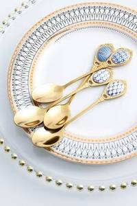 Collection exclusive d'ustensiles de cuisine en acier poli, ensemble cuillère, fourchette, couteau, parfait pour les repas et les rassemblements élégants - Product Image 2