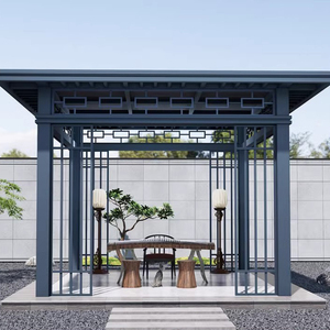 High End Square Garden Pavilion Aluminum <b>Frame</b> Waterproof Canopy Villa Yard Sunshade Structure Supplier - Product Image 2