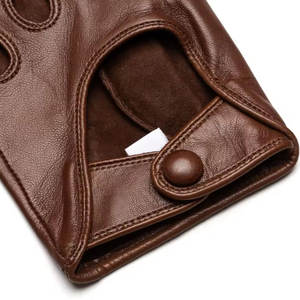 Classic Style Full <b>Finger</b> Leather Driving <b>Gloves</b> Durable Comfortable Fit Daily Driving <b>Gloves</b> - Product Image 5