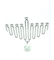 Menorah en aluminium doré antique, artisanat écologique, forme grenade, décoration de Hanouka pour la maison, porte-bougie