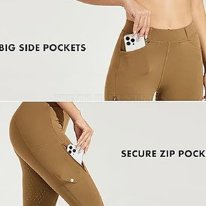 กางเกงขี่ม้าหนังสังเคราะห์เลกกิ้งสำหรับ2024กางเกงขี่ม้าปรับแต่งได้ - Product Image 5