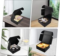 Boîtes d'expédition en carton ondulé pour colis cadeaux noirs en gros, boîtes d'expédition personnalisées avec logo