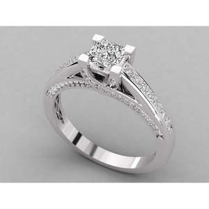 Anillo Solitario de Oro de 9K para Mujer con Diamante Cultivado en Laboratorio, Elegante y Lujoso - Product Image 3