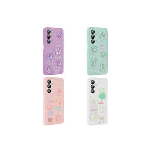 Coque de protection en silicone brillant 3D gaufré Netzy pour téléphones mobiles Galaxy A34 A53 A24 A55 A32 A13 - Blanc, nouveau design - Product Image 4