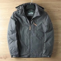 Veste épaisse imperméable en laine tricotée doublée polaire avec fermeture éclair en cuir de vache et peau de mouton pour homme, idéale pour la randonnée et le trekking en extérieur au printemps