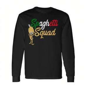 Camiseta de manga larga del equipo de cocina italiana Spaghetti Squad, ropa promocional del grupo Noodle Pasta Crew - Product Image 2