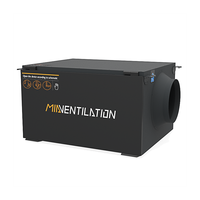 Système HRV/ERV haute capacité 2700m/h pour usage extérieur en milieu hospitalier, filtration HEPA H13, purificateur d'air électrostatique lavable, plafond