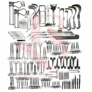 BISONS Wholesale Premium 197 Pcs Stainless Steel Manual Laparotomy Surgery Instrument Set for Hospitals and Clinics - Product Image 1