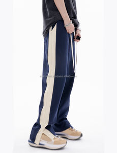 กางเกงขายาวลำลองผู้ชายเอวสูงผ้าขนสัตว์ รุ่น 2026 A/W น้ำหนักเบา ทรงขากว้าง เย็บด้านข้าง มีเชือกผูกเอว - Product Image 2