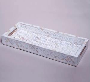 Meilleure vente beau plateau de service fait main incrustation d'os/incrustation de résine Art indien incrustation plateaux de service fabricant SCI - Product Image 5