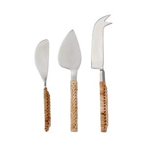 Juego de 3 Cestas de Mimbre Tejidas Antiguas para Queso, con Asas de Ratán, de la Mejor Calidad, Precio de Fábrica al por Mayor Más Bajo de la India - Product Image 1