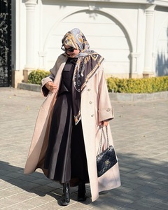 Abaya d'hiver de luxe style Dubaï en cristal, robe hijab en soie faite à la main à volants, manches longues, anti-plis pour adultes, prière, taille XXL - Product Image 2
