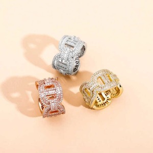 Anillo Clásico Premium Iced Cuban Link de Plata Sólida 925 con Moissanita VVS de Corte Brillante y Engaste Invisible, Certificado IGI, Unisex - Product Image 2