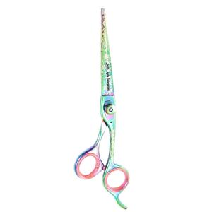 Tijeras de salón de belleza, tijeras de corte de pelo de peluquero recubiertas de papel con punta roma y tornillo ajustable de acero inoxidable - Product Image 1