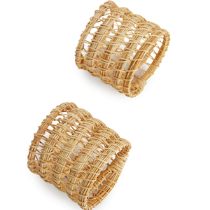 Usine du Vietnam Serviette en rotin Accessoires de mariage Rond de serviette en rotin Anneaux de serviette en rotin mariage Lot de 2 ronds de serviette faits à la main - Product Image 4