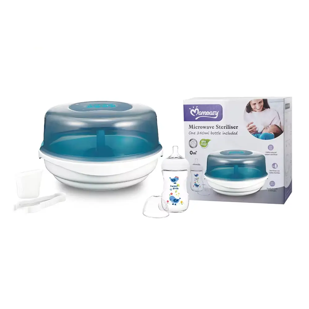 Eenvoudig Te Gebruiken Microgolfsterilisator Bpa Gratis Snelle Desinfectie Babyfles Stoomsterilisatoren Met Voedingsfles