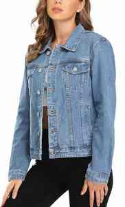 Veste femme tendance veste en jean marque personnalisée disponible en gros fabricant coupe élégante en vrac prêt stock prix d'usine - Product Image 5