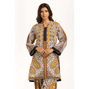 Ensemble coordonné en coton et viscose style bohème IPST-55245, haut en crêpe imprimé pour le printemps/été - Product Image 2