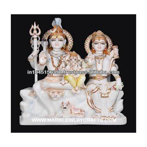 Escultura de piedra pura hecha a mano para adultos, escultura hecha a mano de Dios, Shivshankar y Mata Parvati - Product Image 1