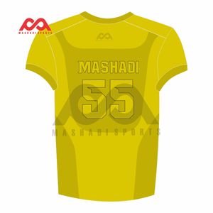 Uniformes de football grande taille pour jeunes Maillot de football américain brodé uni Impression par sublimation en gros - Product Image 3