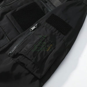 Chaqueta Bomber Táctica de Manga Larga con Cuello en V y Múltiples Bolsillos para Hombre, Cortavientos, Invierno, Color Personalizable, Chaquetas para Hombre - Product Image 3