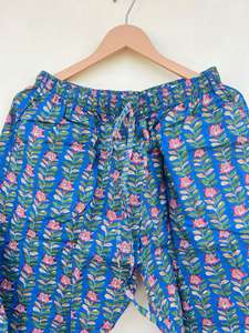 Ropa de dormir de algodón hecha a mano india con estampado Floral, elegante traje informal para caminar por la mañana para mujer, para vacaciones de otoño, primavera y verano - Product Image 4