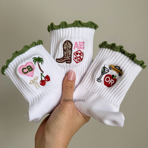 JZVINA-Calcetines personalizados para Pilates, calcetines con logo bordado, Jacquard, decorativos, antideslizantes, para reformadores de yoga y pilates - Product Image 5