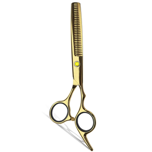 Ciseaux à effiler professionnels de haute qualité à pointe affûtée pour droitiers, manche moyen, usage en salon, acier inoxydable 4CR 32 - Product Image 1