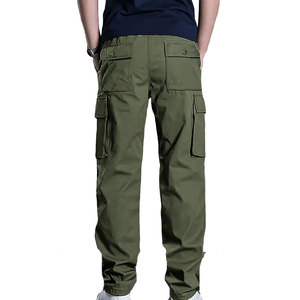 Nuevo diseño de moda para hombres de alta calidad Streetwear estilo Cargo pantalón Color sólido cómodo transpirable hombres Cargo pantalón - Product Image 3