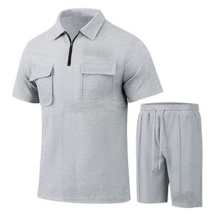 ชุดกางเกงขาสั้นผู้ชายผ้าฝ้ายระบายอากาศได้ดีดีไซน์ใหม่ - Product Image 4