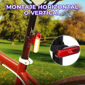 Luce LED Rossa Impermeabile per Bicicletta, Quattro Modalità di Illuminazione, Faro Anteriore e Posteriore in Plastica, Facile Montaggio sul Telaio, Batteria per Guida Notturna - Product Image 6