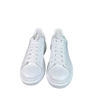 Baskets urbaines basses en cuir véritable pour hommes, avec design de bout renforcé, fermeture à lacets, confortables et légères, chaussures de marche, espadrilles hautes