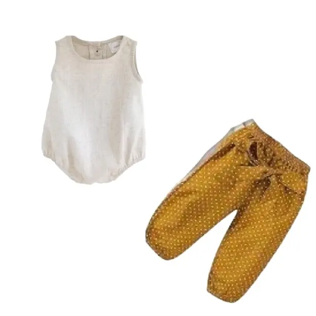 Neues Design Herbst Print Hosen und Baumwolle grün Top Set Baby Teen Mädchen Kleidung Set