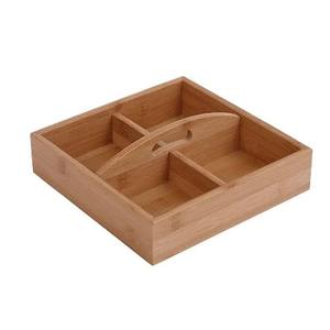 Bandeja de servicio otomana de madera hecha a mano decorativa, sala de estar moderno para centro de mesa, vajilla, Apto para lavavajillas, ecológico - Product Image 1