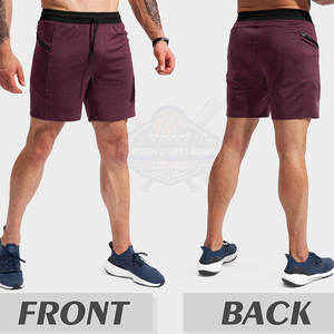 Short de gym pour hommes grande taille personnalisé en gros coupe ample et cordon de serrage 100% coton motif solide style décontracté vente en ligne - Product Image 3