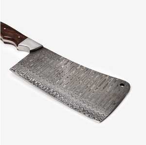 Cuchillo de Chef de acero de Damasco hecho a mano de alta calidad, cuchillo de cocina, cuchillo de carnicero, mango de madera, cuchillo serbio - Product Image 3