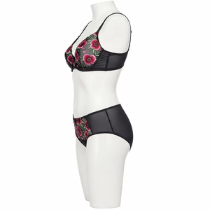 Ropa interior Sexy de nailon Spandex bordada, conjunto de lencería transparente de encaje para mujer, ropa íntima elástica transpirable para mujer - Product Image 4