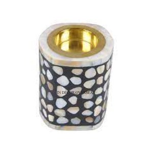 Venta caliente madre de perla trabajo mosaico con cuentas y chapado en oro Metal incienso Bakhoor quemador difusores de Aroma suministros de la India - Product Image 5