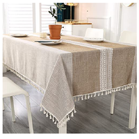 Motif à carreaux 100% coton biologique certificat GOTS salle à manger décorative ajusté ferme vente directe lin vêtements de Table populaires