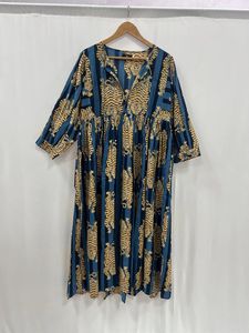 Femmes été décontracté lâche Mini robe Handblock Floral tigre imprimé bloc imprimé Midi taille naturelle filles Match parfait - Product Image 6