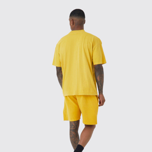 Camiseta de algodón pesado 100% con serigrafía personalizada, camisetas de hombre con serigrafía de tamaño y colores personalizados - Product Image 4