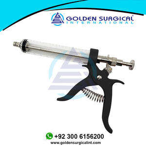 1 Pc Animal 50ml Continuous Injection <b>Syringe</b> Revolver Plastic Handle <b>Veterinary</b> Automatic Vaccination Gun for Cow Pig Sheep - Product Image 4
